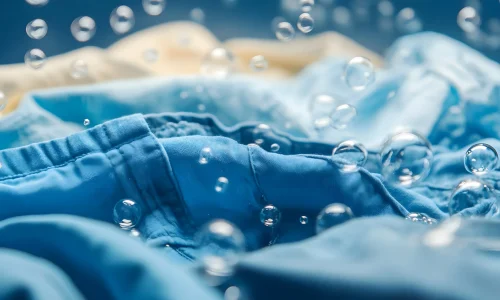 abstract-water-droplets-blue-fabric-background