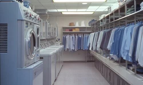 interior-dry-cleaning-facility-with-cleaning-machines-organized-clothing-racks
